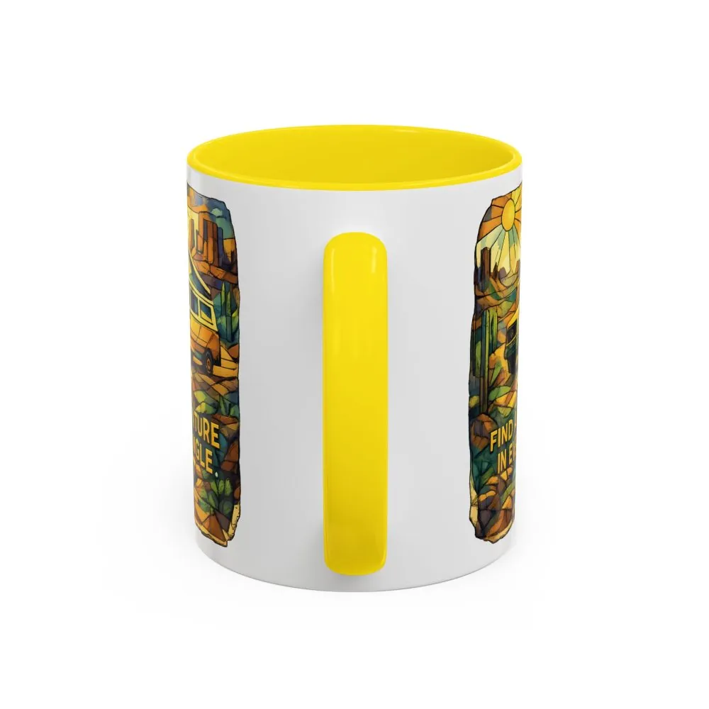 8936577715309183759_2048.jpeg Accent Coffee Mug (11, 15oz) — "Find Adventure In Every Corner" Design Cubic-Line