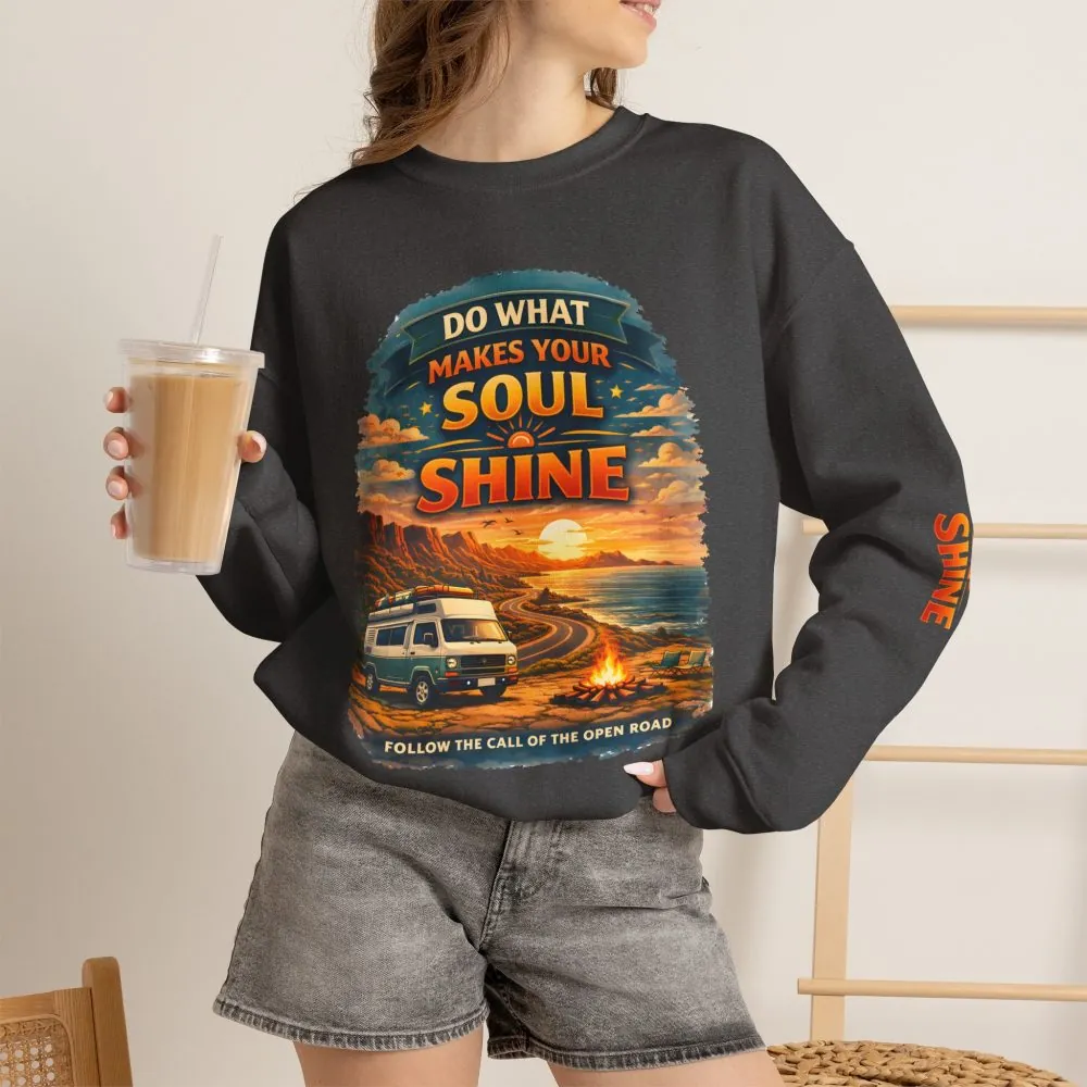 Unisex Heavy Blend™ Crewneck Sweatshirt — "Do What Makes Your Soul Shine" Design Scenic-Line