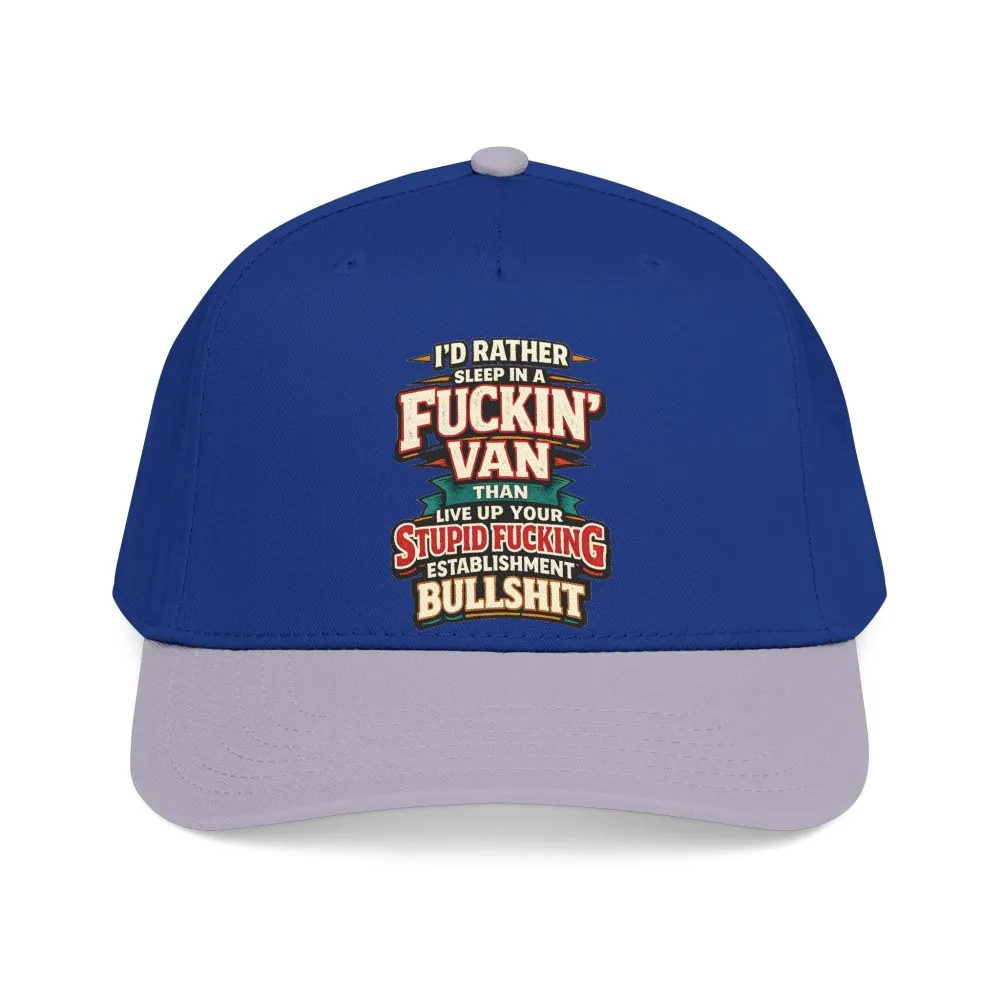 Baseball Cap - "I´d Rather Sleep in A Fucking Van" Design F**K-Line