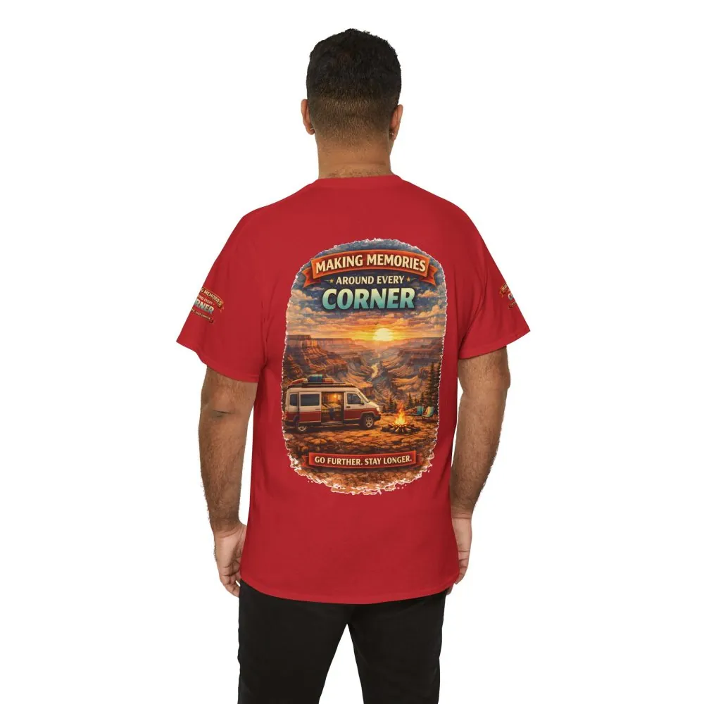 Unisex Heavy Cotton Tee — "Making Memories" Design Scenic-Line
