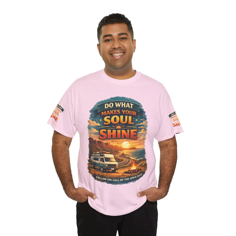 Unisex Heavy Cotton Tee — "Do What Makes Your Soul Shine" Design Scenic-Line