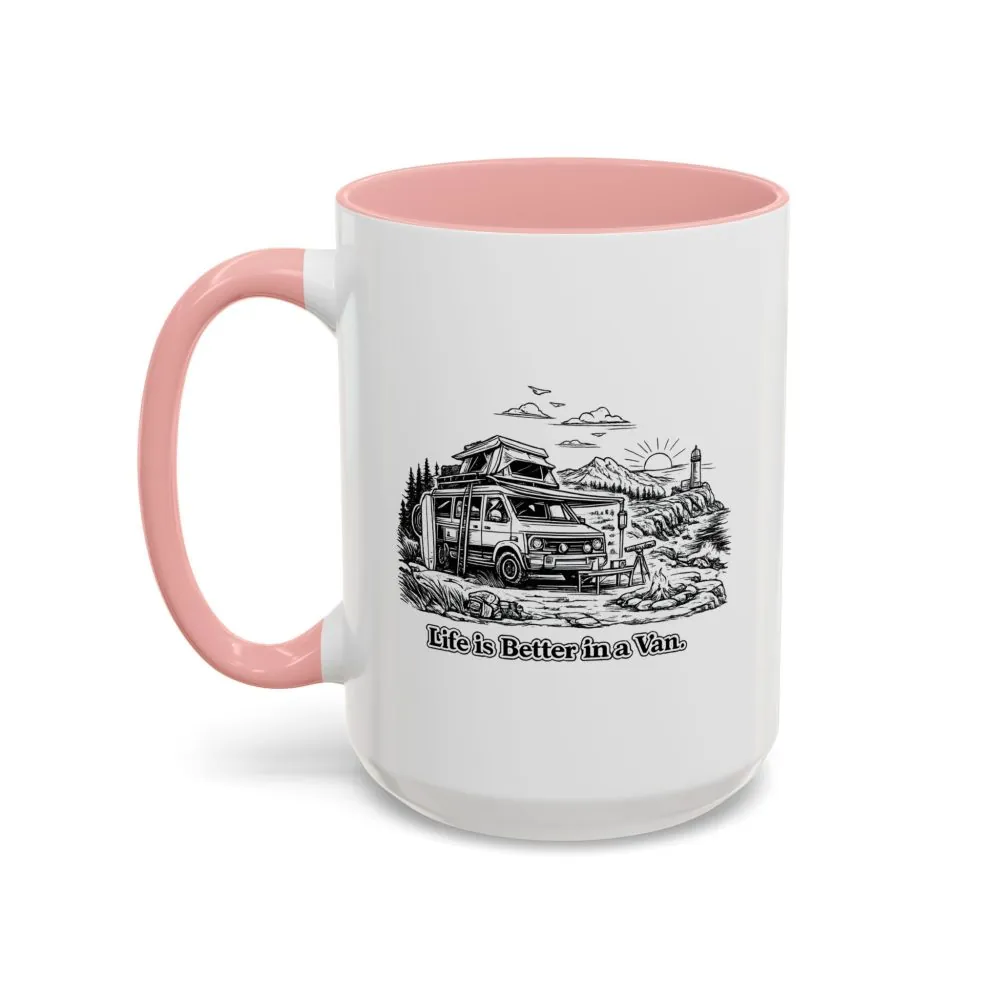 896917218159036160_2048.jpeg Accent Coffee Mug (11, 15oz) — "Life Is Better In A Van" Design Minimal-Line
