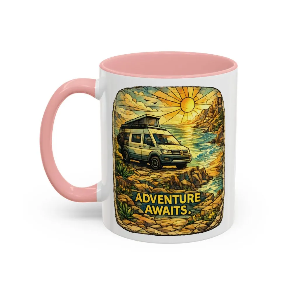 8983233656458391769_2048.jpeg Accent Coffee Mug (11, 15oz) — "Adventure Awaits" Design Cubic-Line