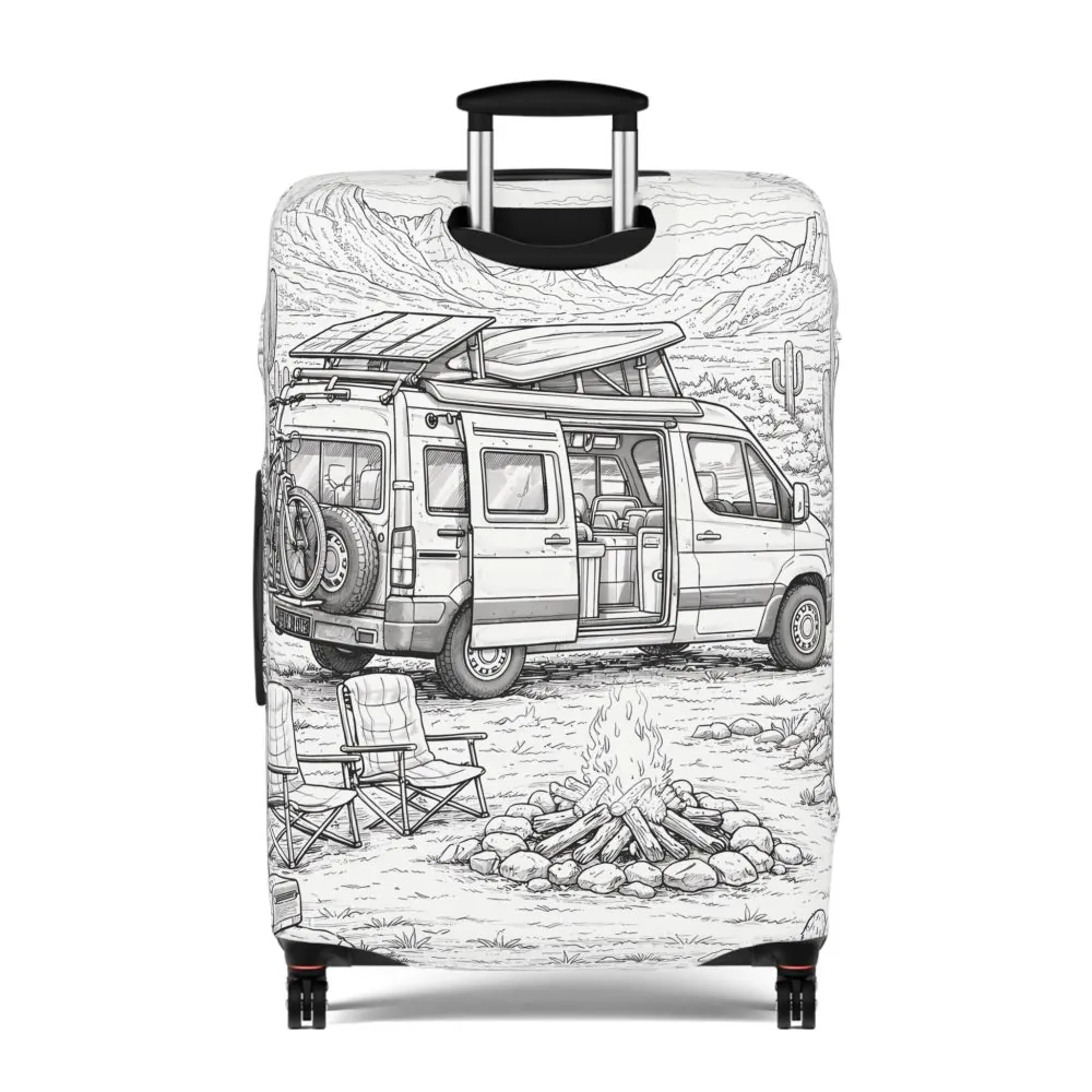8996136425112844570_2048.jpeg Luggage Cover — Adventure Camper Sketch Travel Suitcase