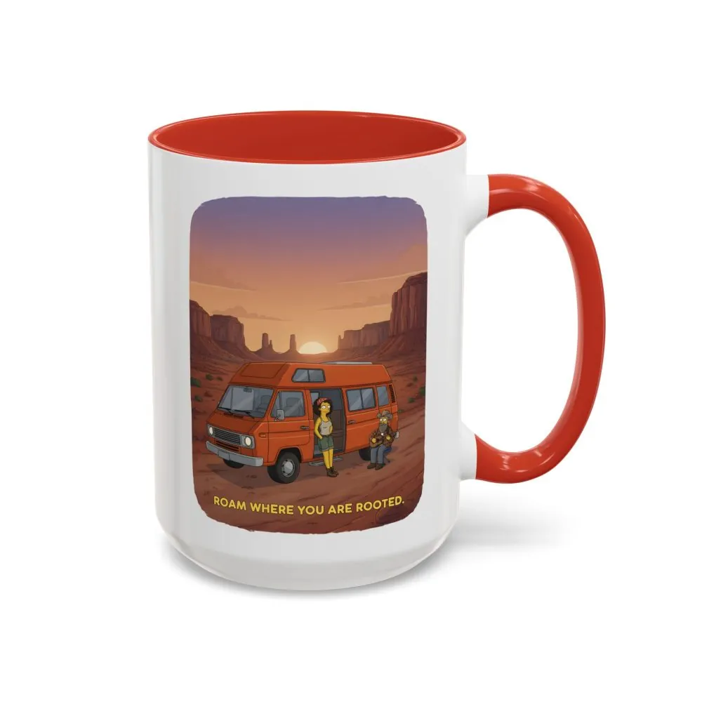 8996185685506266873_2048.jpeg Accent Coffee Mug (11, 15oz) — "Roam Where You Are Rooted" Design Sitcom-Line
