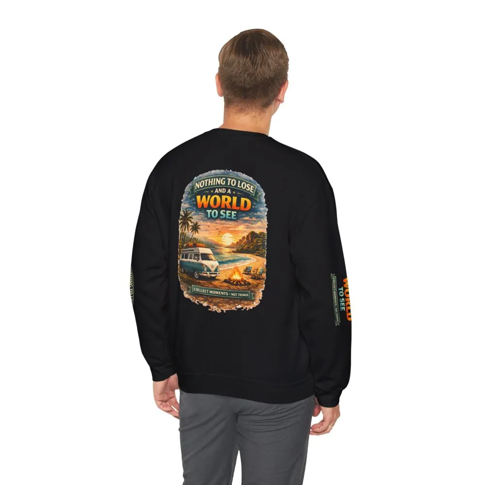 Unisex Heavy Blend™ Crewneck Sweatshirt — "Nothing To Lose" Design Scenic-Line
