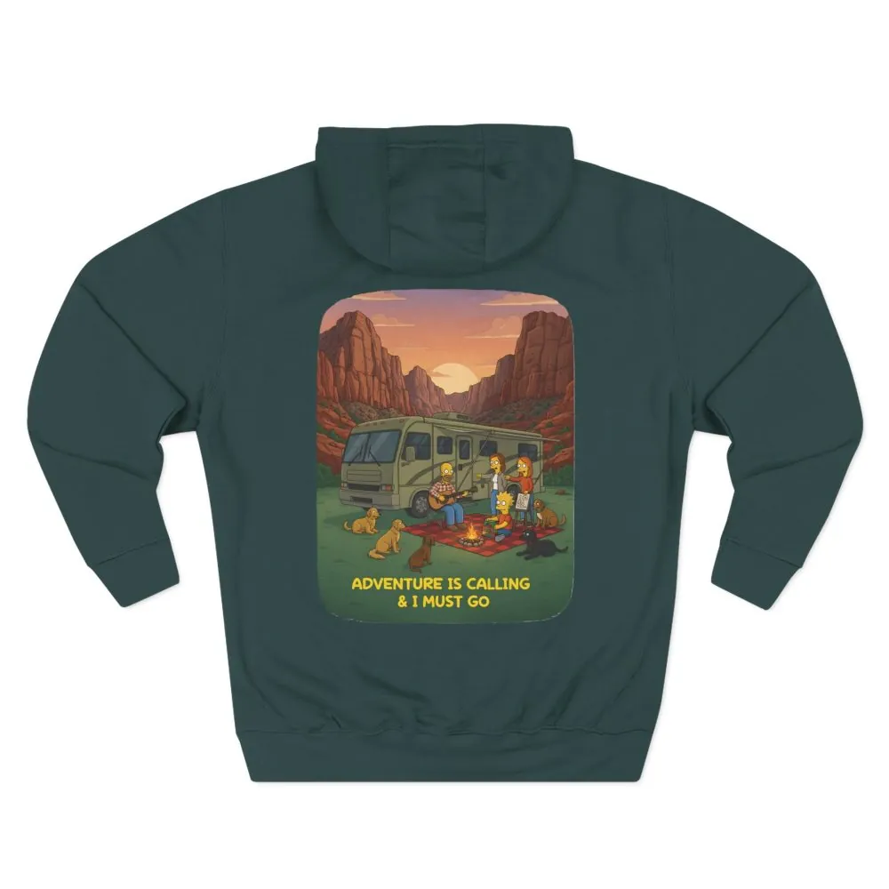 9034868656776012158_2048.jpeg Three-Panel Fleece Hoodie - "Adventure Is Calling-I Must Go" Design Sitcom-Line