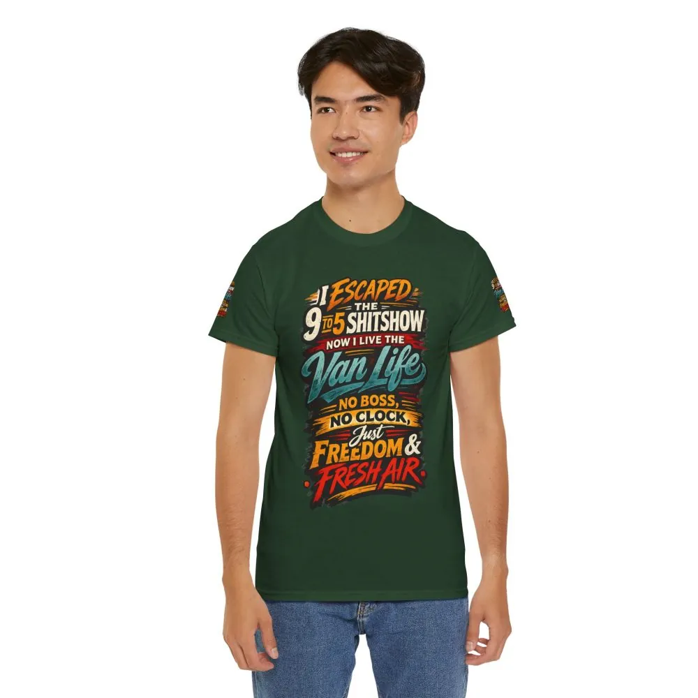 9059244057758428758_2048.jpeg Unisex Heavy Cotton Tee — "I Escaped The 9 To 5" Design F**K-Line