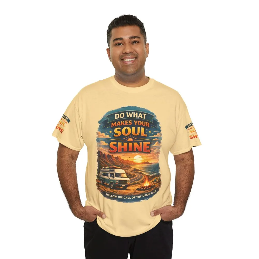 Unisex Heavy Cotton Tee — "Do What Makes Your Soul Shine" Design Scenic-Line