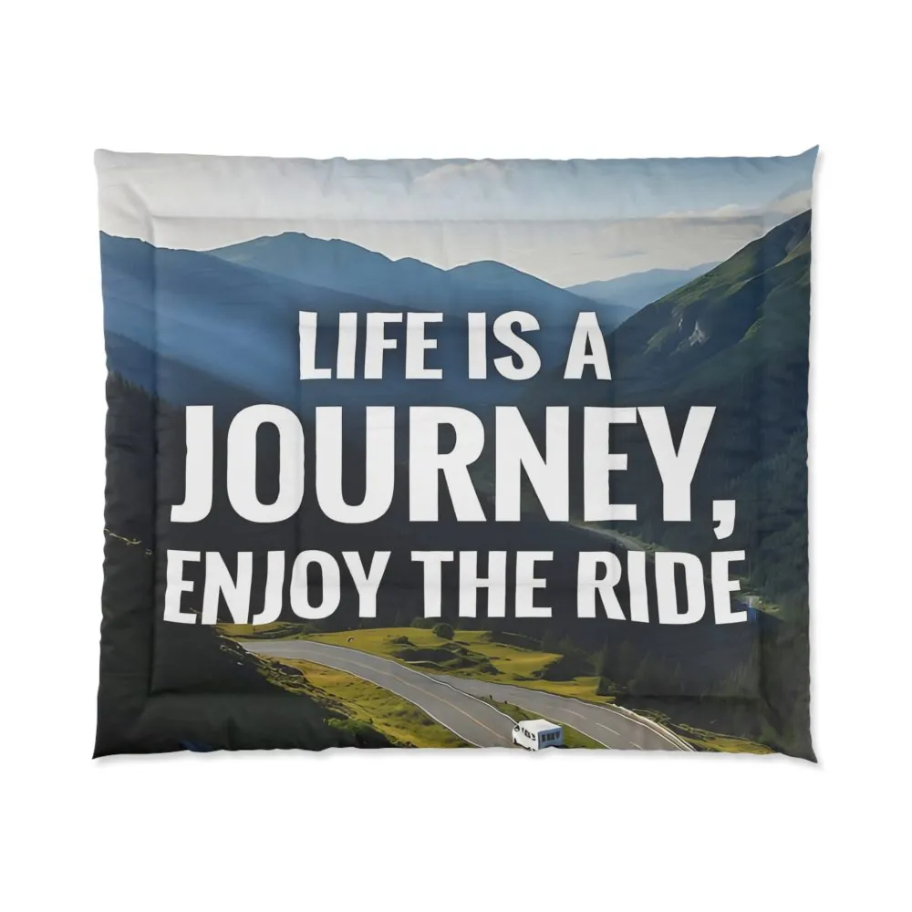 9066129083297831573_2048.jpeg Comforter — "Life Is a Journey, Enjoy the Ride" Scenic Mountain Road Bedding