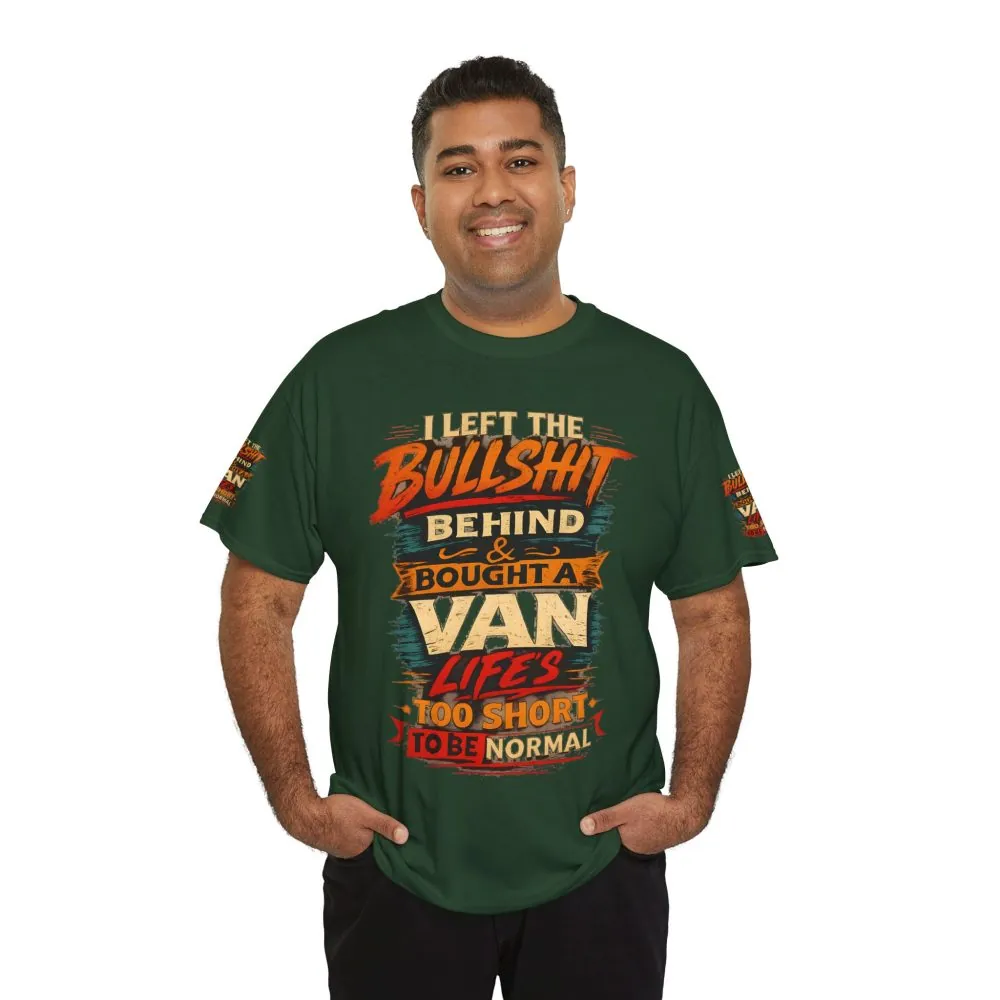 Unisex Heavy Cotton Tee — "I Left The Bullshit" Design F**K-Line