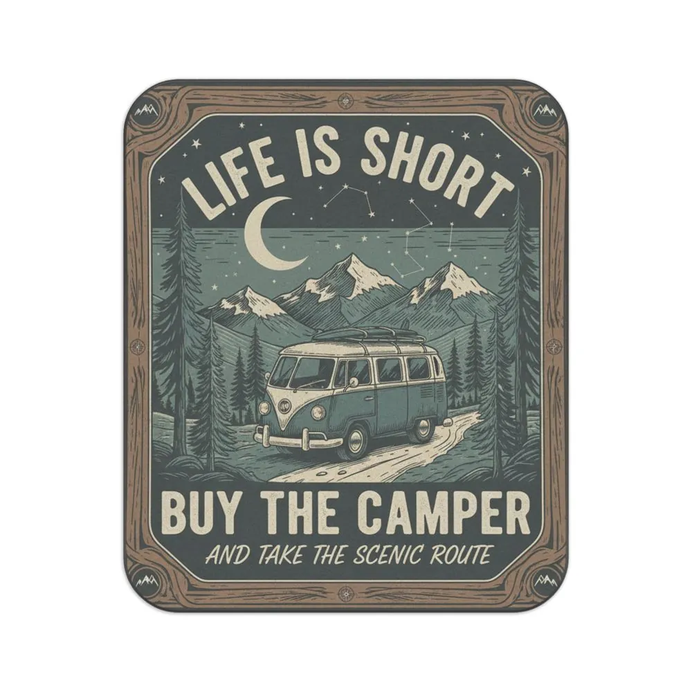 9112315156563810091_2048.jpeg Picnic Blanket — "Life Is Short, Buy The Camper" Vintage Camper Outdoor Blanket