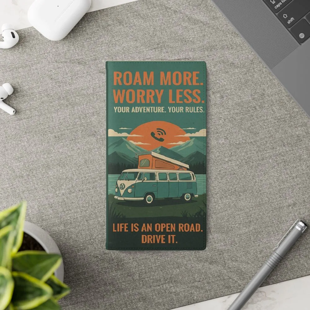 915440742725837712_2048.jpeg Flip Phone Case — "Roam More Worry Less - Life Is An Open Road" Phone Wallet