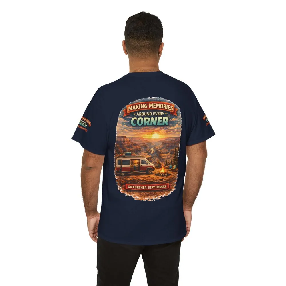 Unisex Heavy Cotton Tee — "Making Memories" Design Scenic-Line