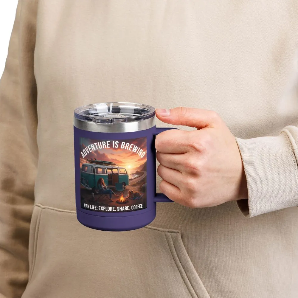 9172571033547837623_2048.jpeg Coffee Mug Tumbler, 15oz-- "Adventure Is Brewing"