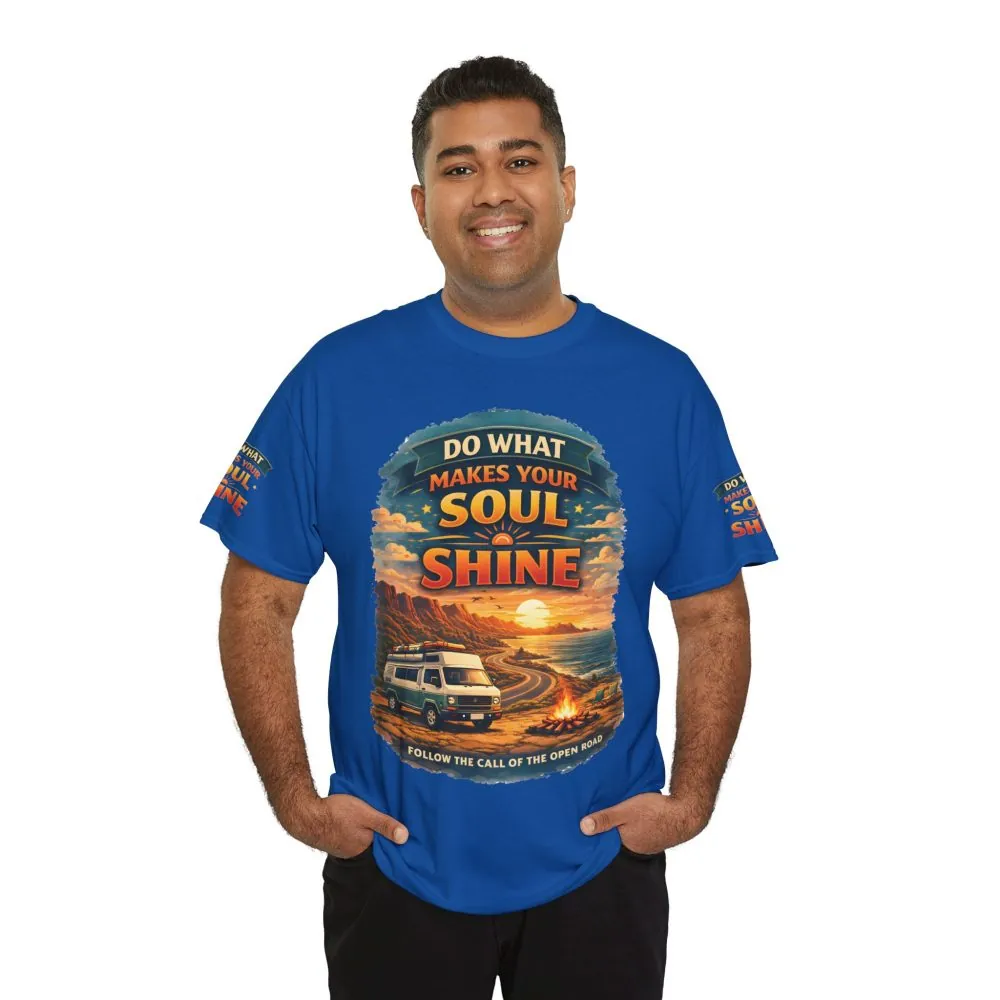 Unisex Heavy Cotton Tee — "Do What Makes Your Soul Shine" Design Scenic-Line