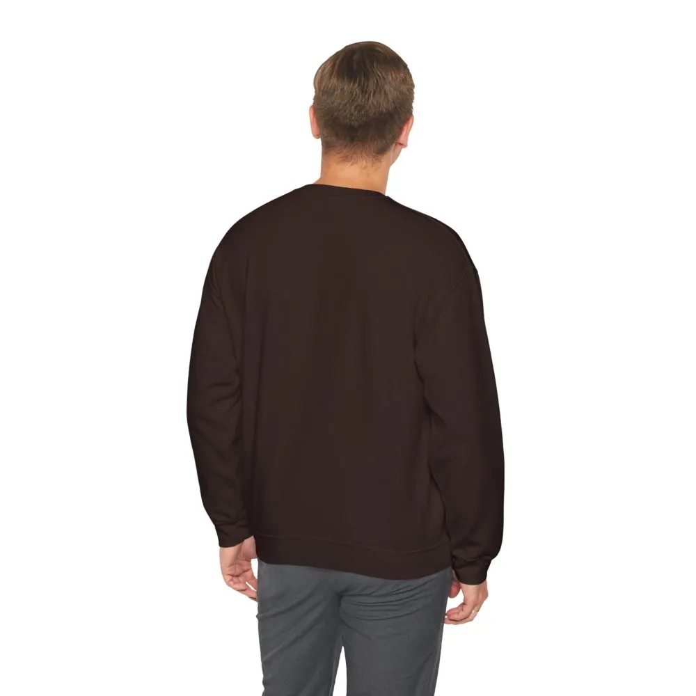 Crewneck Sweatshirt — "Adventure Awaits-Go Where You Feel Most Alive" (Only Font printed) Vintage Camper Van Outdoor Graphic