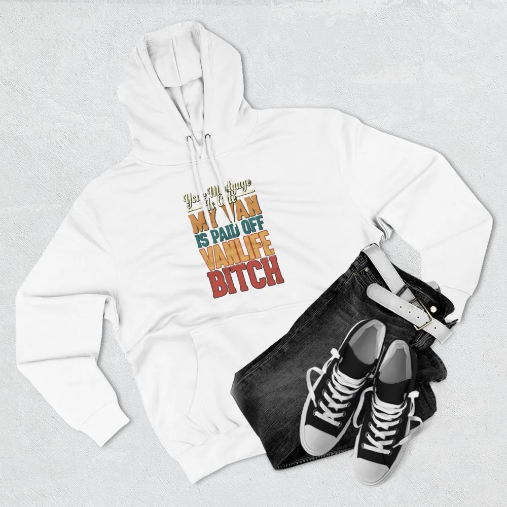 Three-Panel Fleece Hoodie - "Your Mortgage Is Cute" Design F**K-Line