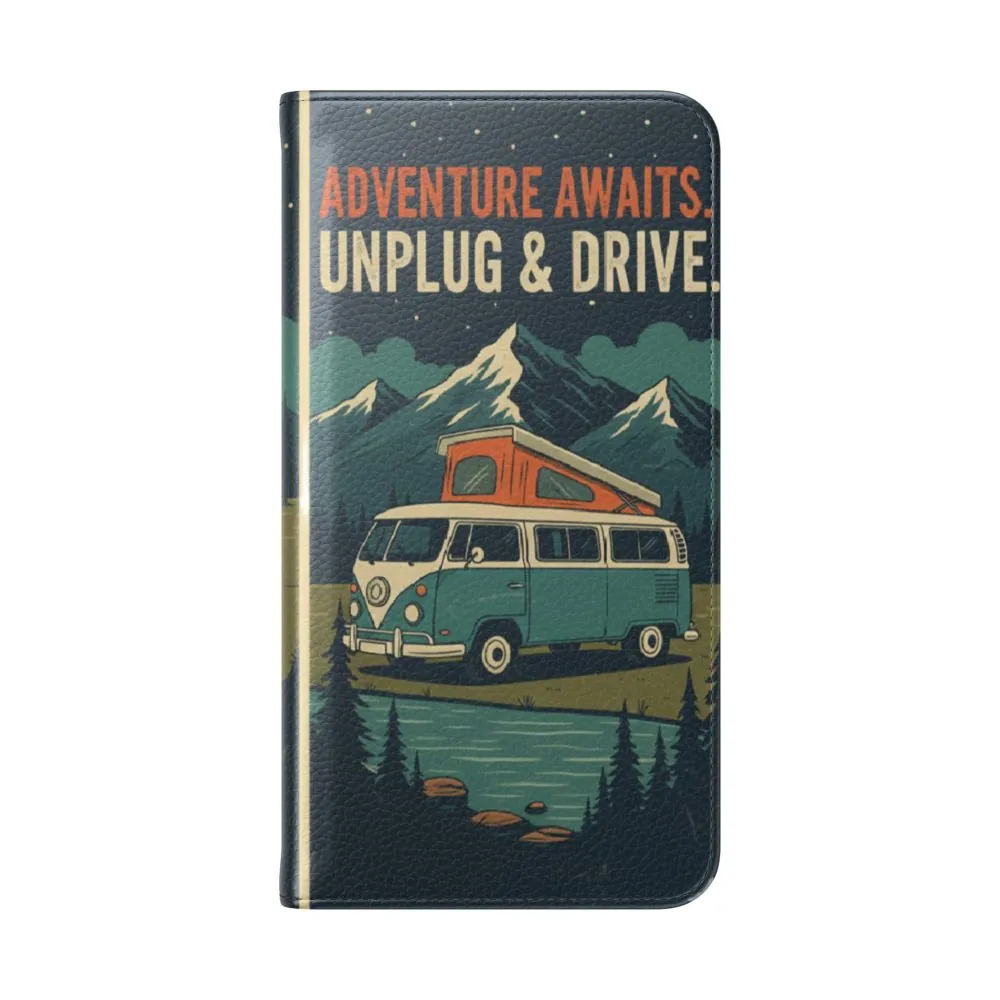 Flip Phone Case — "Fuel Your Journey, Not the Wifi" Wallet Cover
