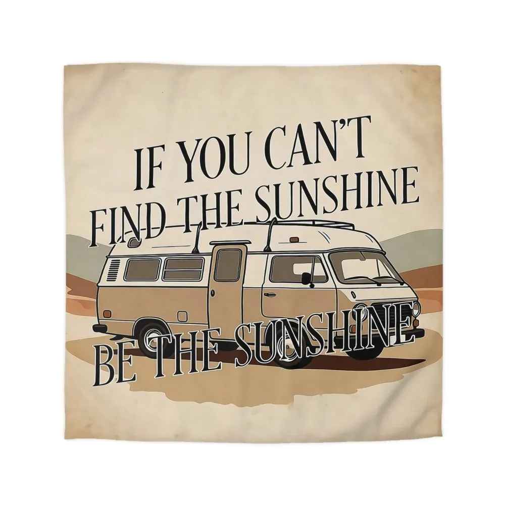 Duvet Cover - 'If You Can't Find the Sunshine, Be the Sunshine' Vintage Camper Bedding
