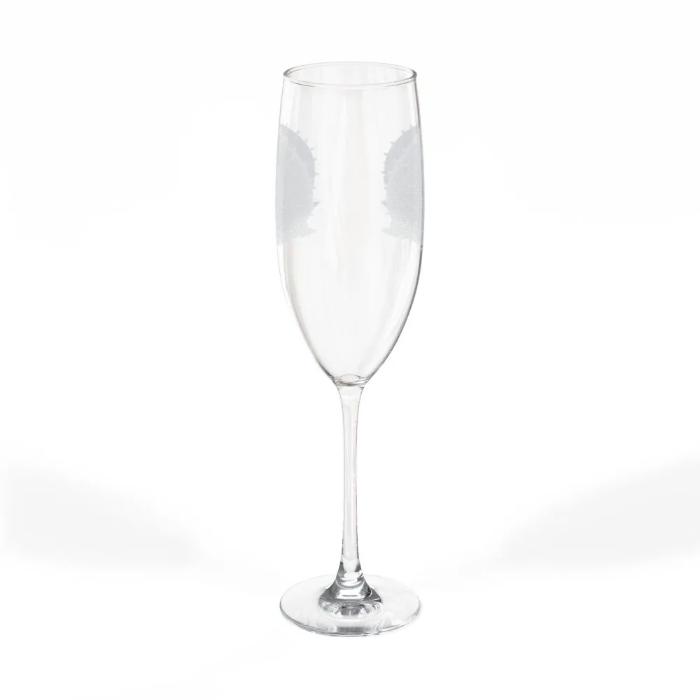 Engraved 8oz Champagne Flute — Personalized Toasting Glass for Celebrations