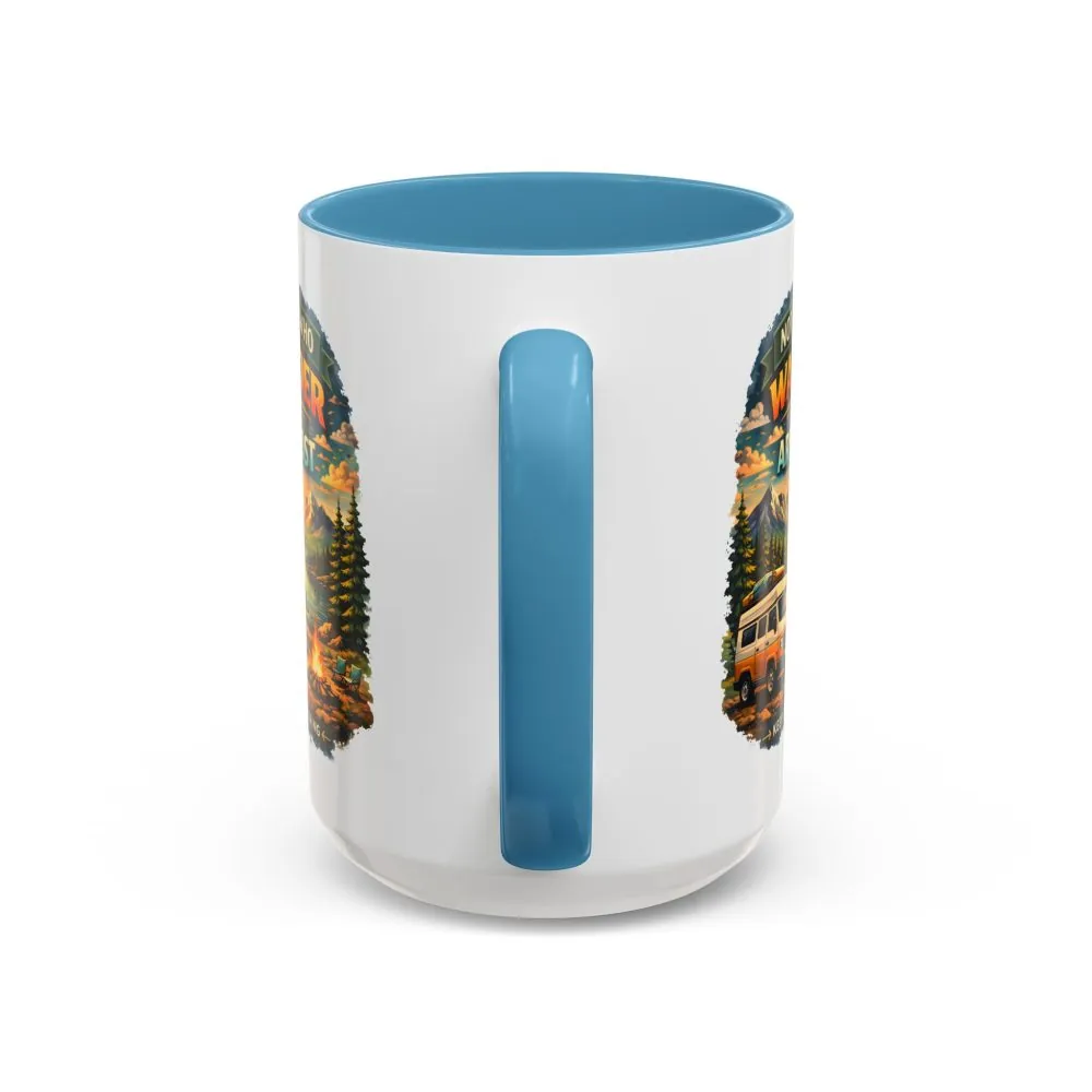 Accent Coffee Mug (11, 15oz) — "Not All Who Wander Are Lost" Design Scenic-Line