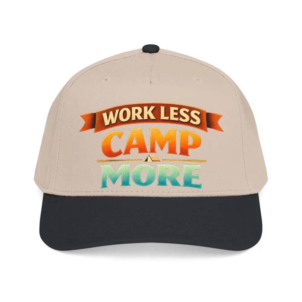 9353027459101225700_2048.jpeg Baseball Cap - "Work Less-Camp More" Design Scenic-Line