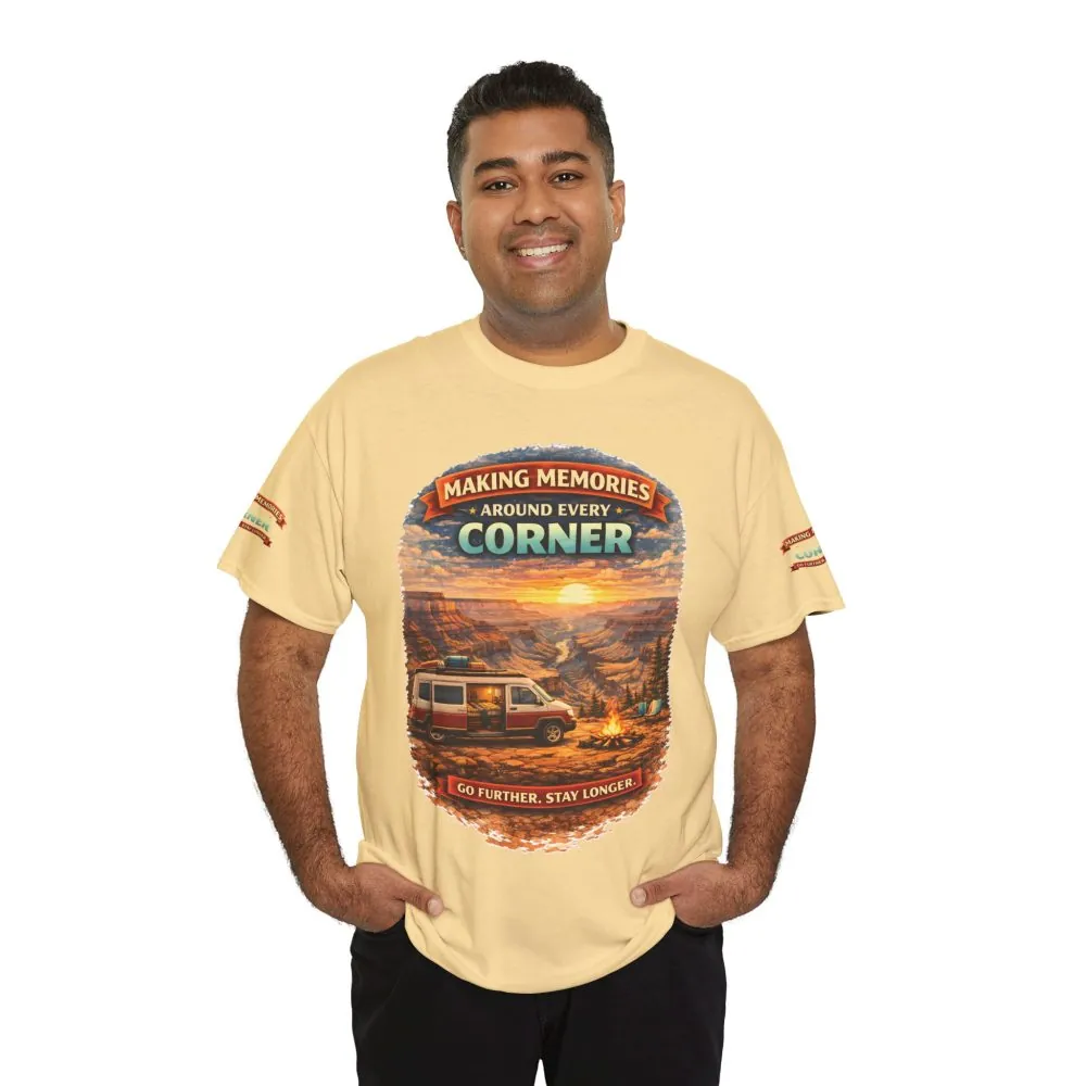 Unisex Heavy Cotton Tee — "Making Memories" Design Scenic-Line