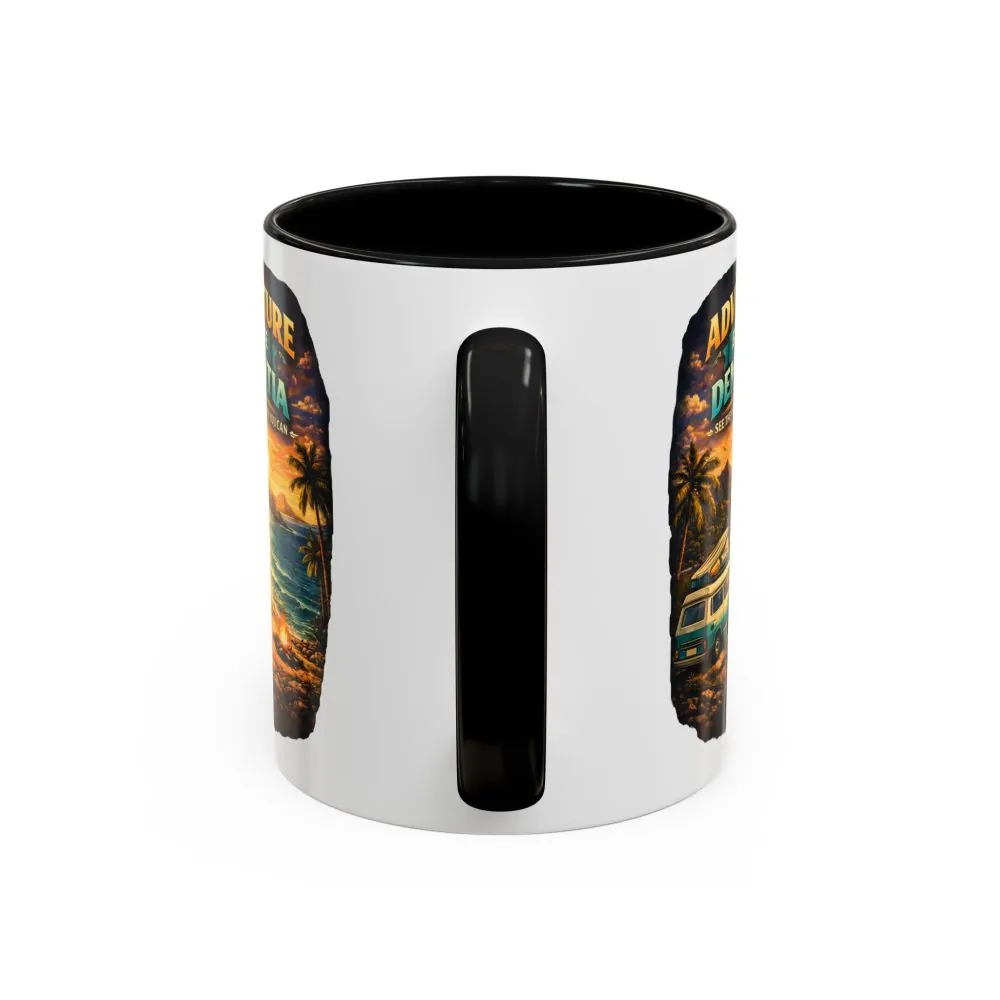 Accent Coffee Mug (11, 15oz) — "Adventure Before Dementia" Design Scenic-Line