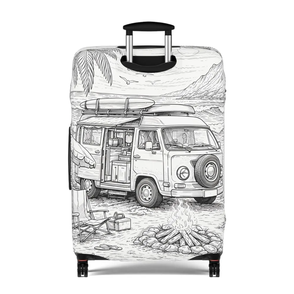 9378135842730230583_2048.jpeg Luggage Cover — Adventure Camper Sketch Travel Suitcase