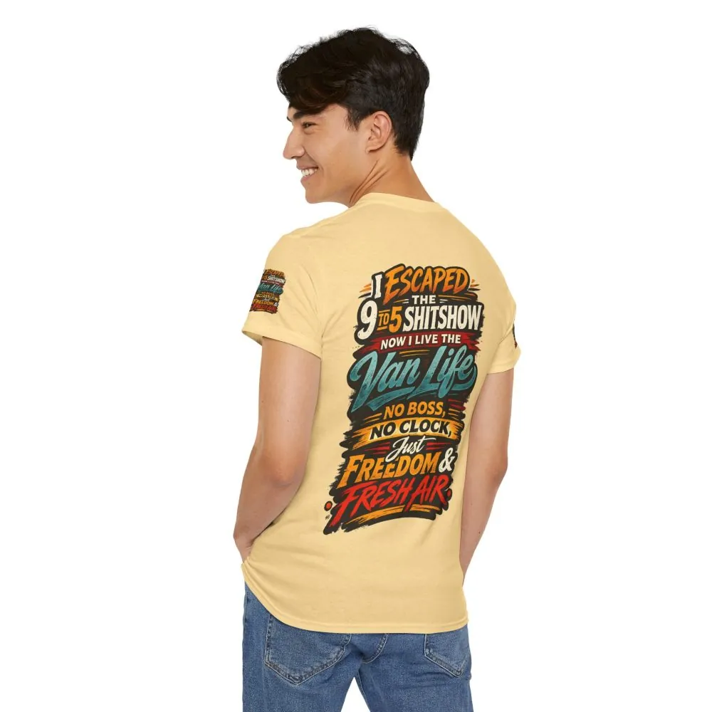 9406270262305273543_2048.jpeg Unisex Heavy Cotton Tee — "I Escaped The 9 To 5" Design F**K-Line