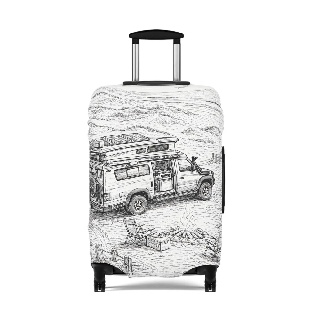 9410496369189611014_2048.jpeg Luggage Cover — Adventure Camper Sketch Travel Suitcase