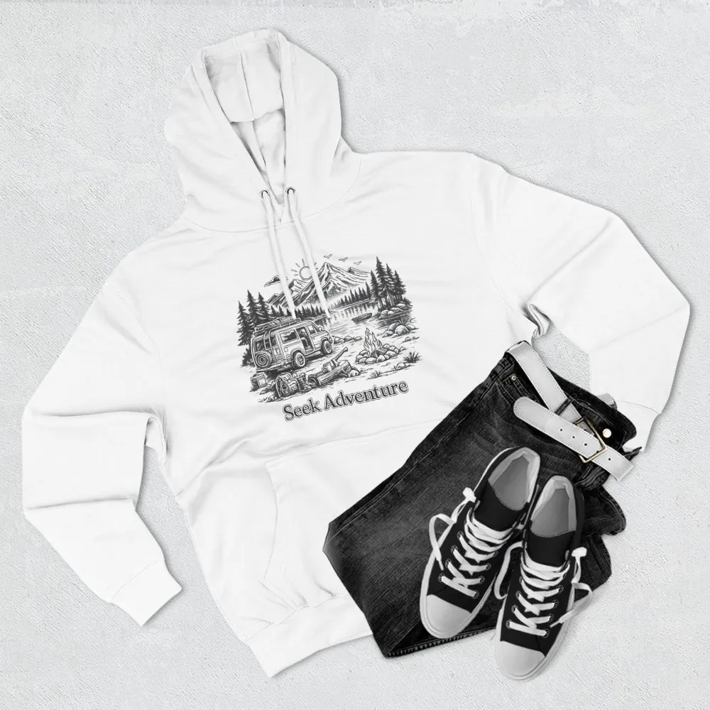 9420723255692248974_2048.jpeg Three-Panel Fleece Hoodie - "Seek Adventure" Design Minimal-Line