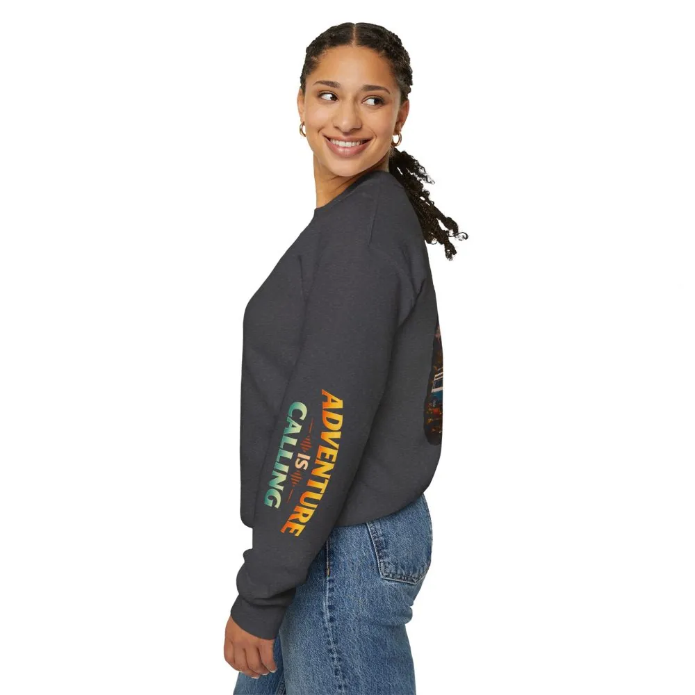 9422271582072009304_2048.jpeg Unisex Heavy Blend™ Crewneck Sweatshirt — "Adventure Is Calling" Design Scenic-Line
