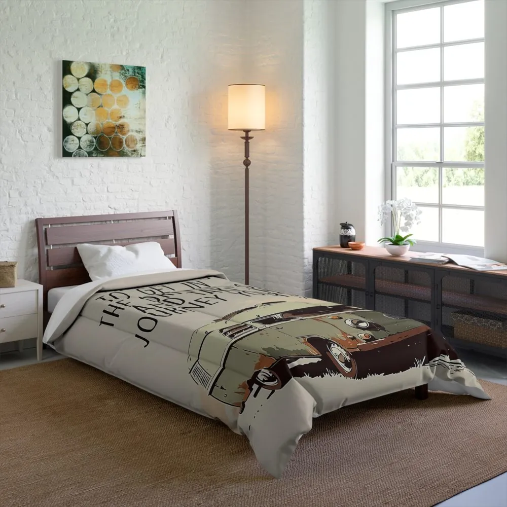 Comforter – "Sometimes You Need to Get in the Driver's Seat" Inspirational Travel Bedding