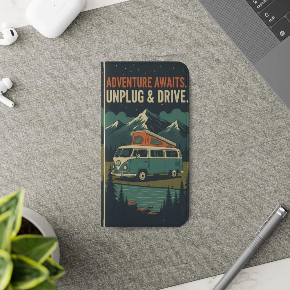 Flip Phone Case — "Fuel Your Journey, Not the Wifi" Wallet Cover