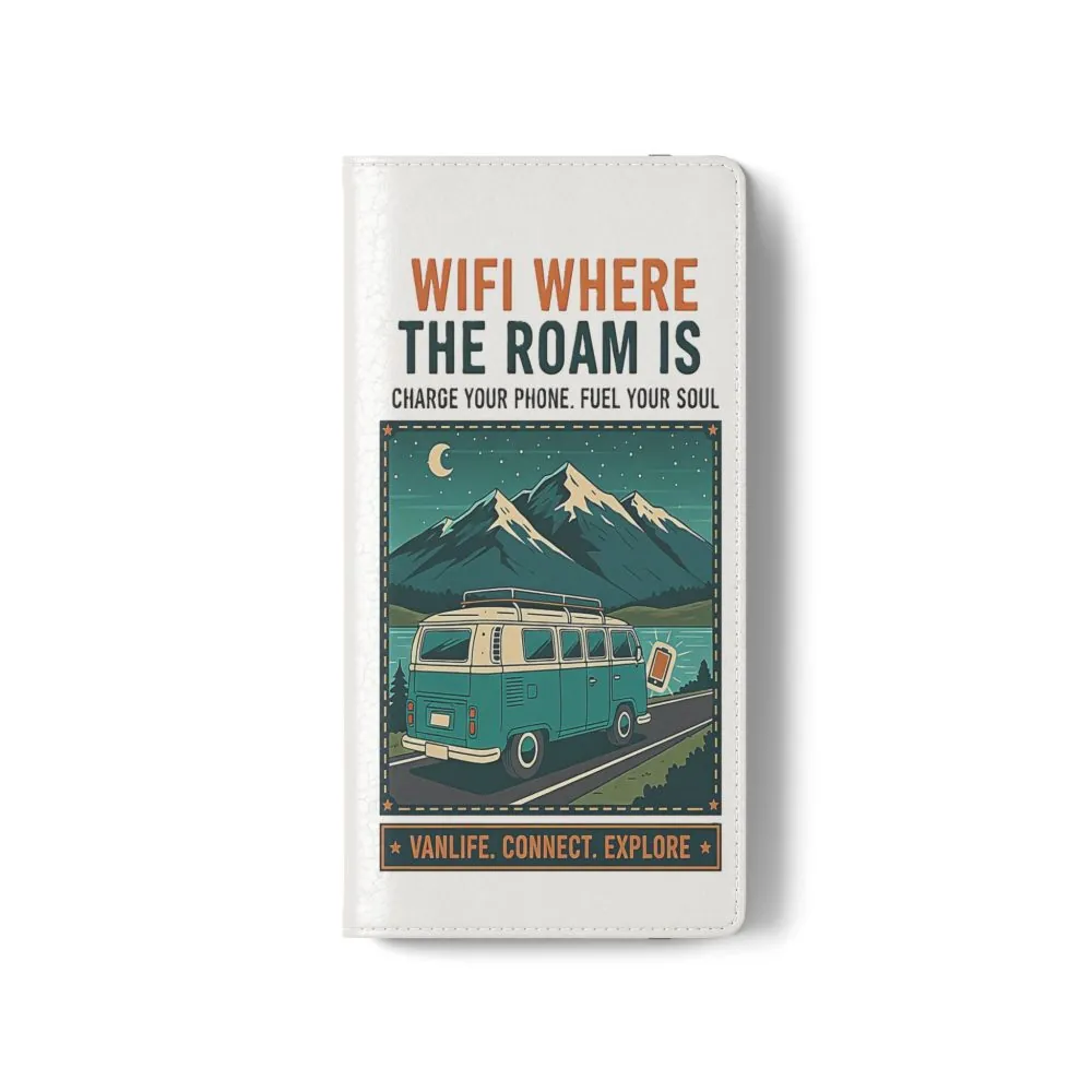 9475053206788484204_2048.jpeg Flip Phone Case — “WiFi Where the Roam Is” Vanlife Wallet Case
