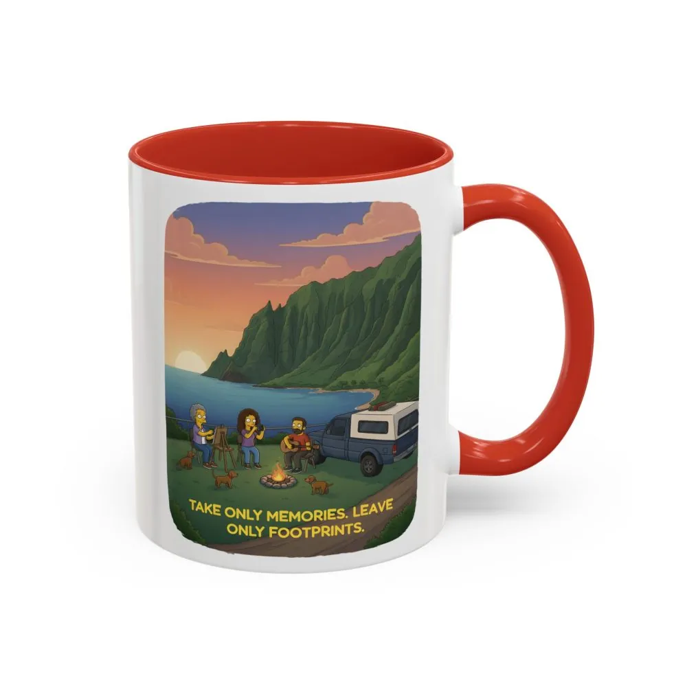 9475569726017466449_2048.jpeg Accent Coffee Mug (11, 15oz) — "Take Only Memories-Leave Only Footprints" Design Sitcom-Line