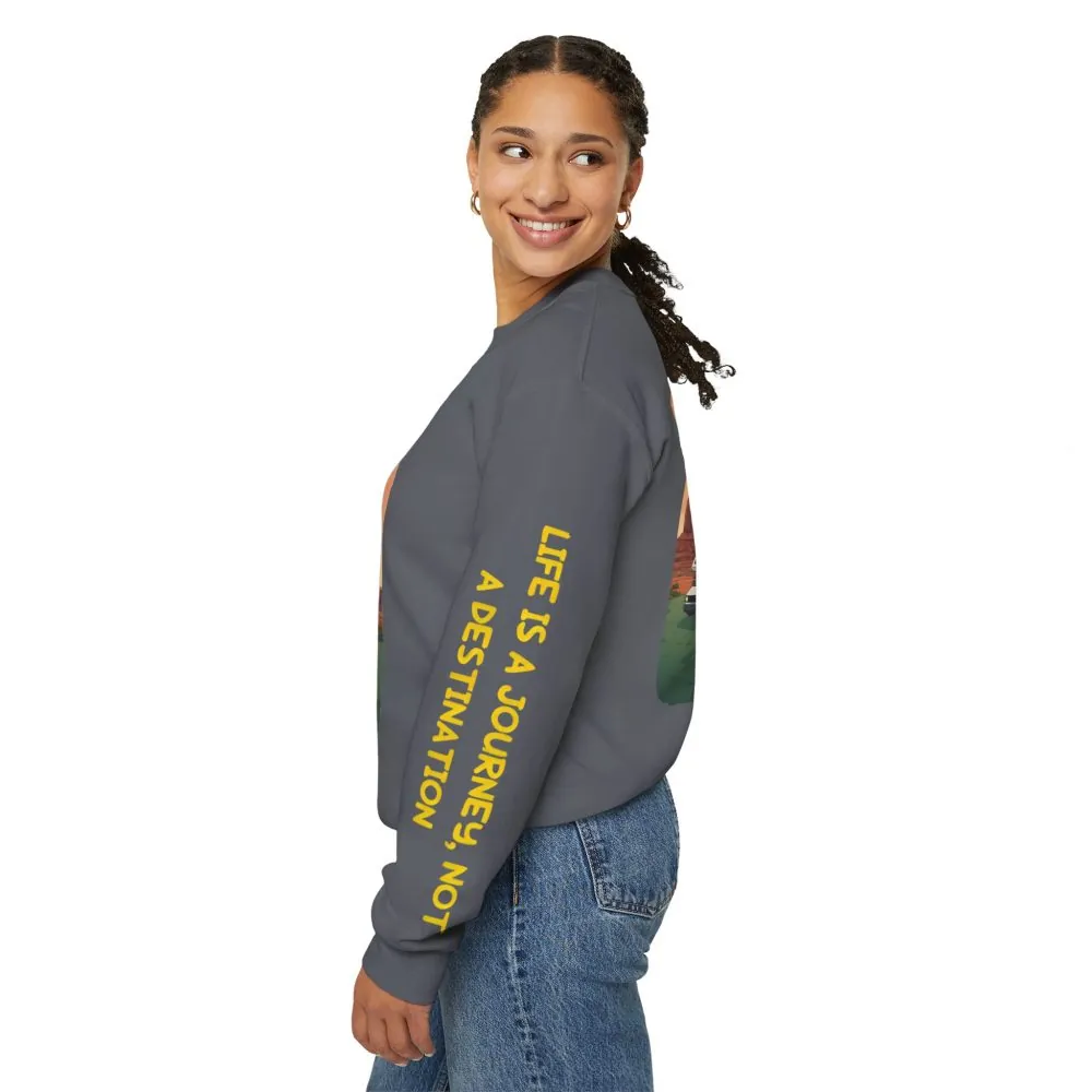 9481288583576287432_2048.jpeg Unisex Heavy Blend™ Crewneck Sweatshirt — "Life Is A Journey-Not A Destination" Design Sitcom-Line