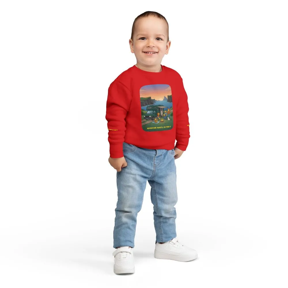 Toddler Sweatshirt - "Adventure Awaits-Go Find It" (Design Sitcom-Line)
