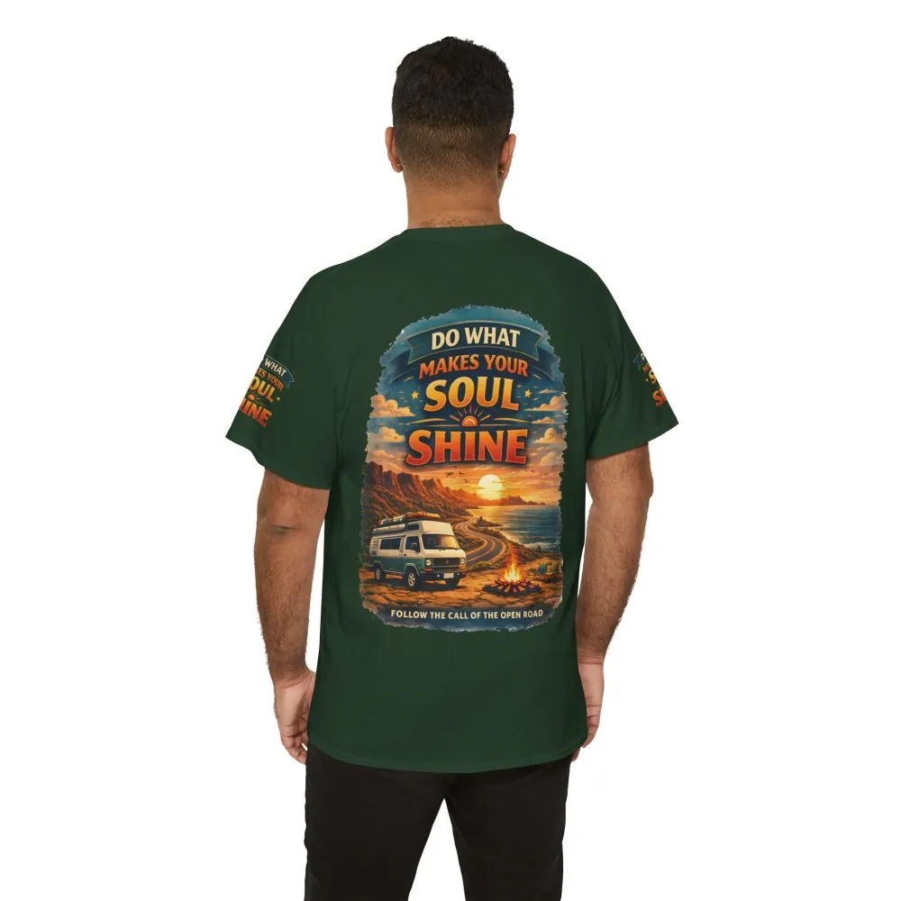 Unisex Heavy Cotton Tee — "Do What Makes Your Soul Shine" Design Scenic-Line