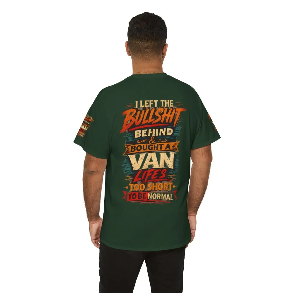 Unisex Heavy Cotton Tee — "I Left The Bullshit" Design F**K-Line