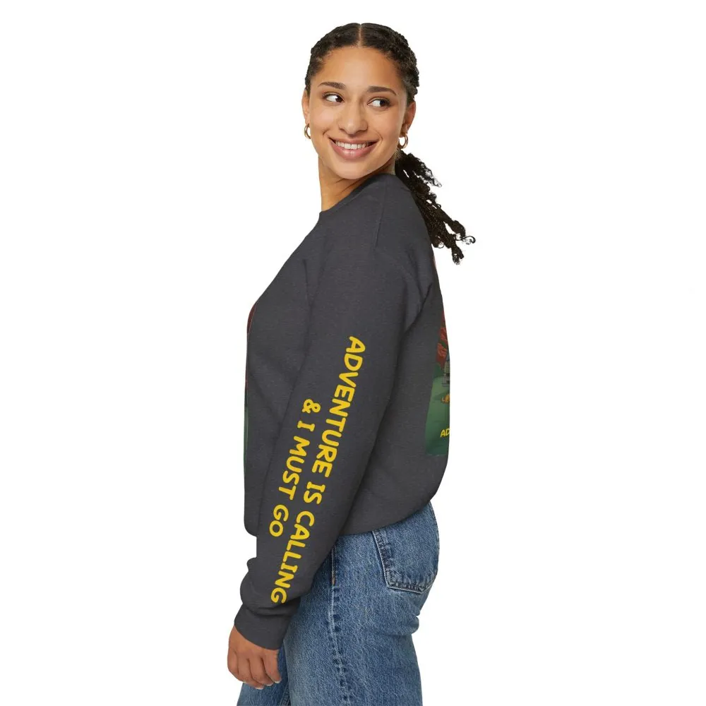9509930980275341798_2048.jpeg Unisex Heavy Blend™ Crewneck Sweatshirt — "Adventure Is Calling-I Must Go" Design Sitcom-Line