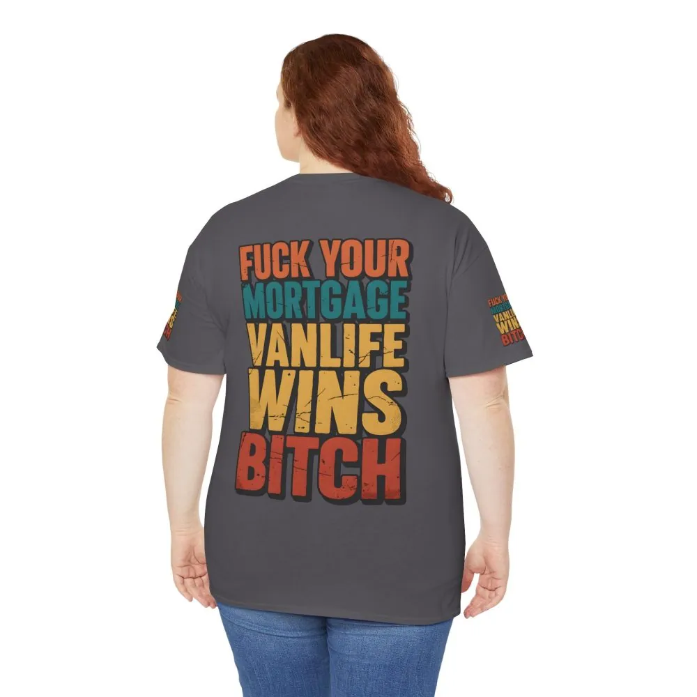 Unisex Heavy Cotton Tee — "Fuck Your Mortgage" Design F**K-Line