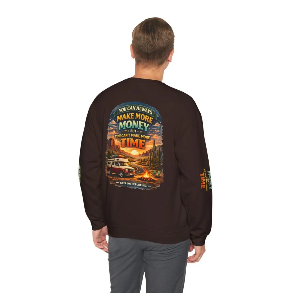 Unisex Heavy Blend™ Crewneck Sweatshirt — "You Can Always Make More Money" Design Scenic-Line