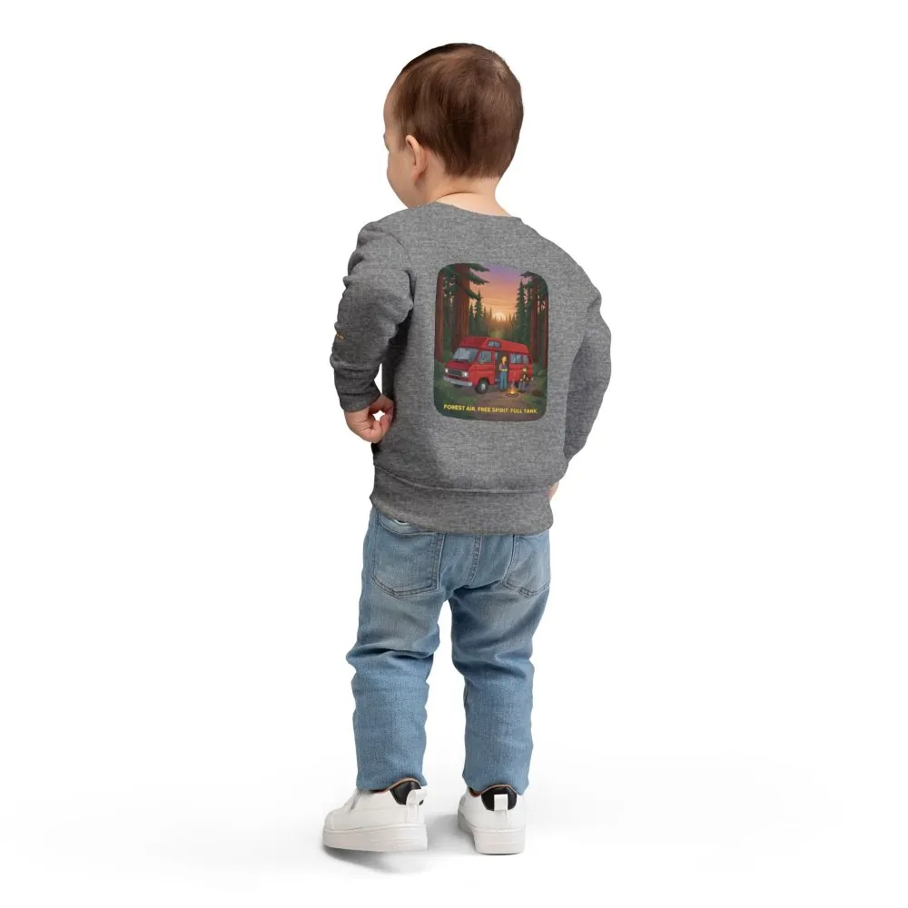 9530019942504833315_2048.jpeg Toddler Sweatshirt - "Forest Air Free Spirit Full Tank" (Design Sitcom-Line)