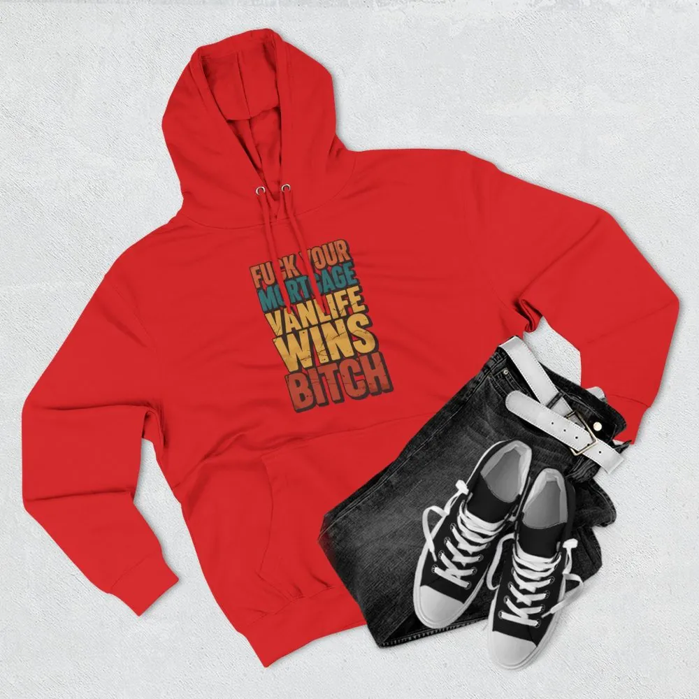 Three-Panel Fleece Hoodie - "Fuck Your Mortgage" Design F**K-Line
