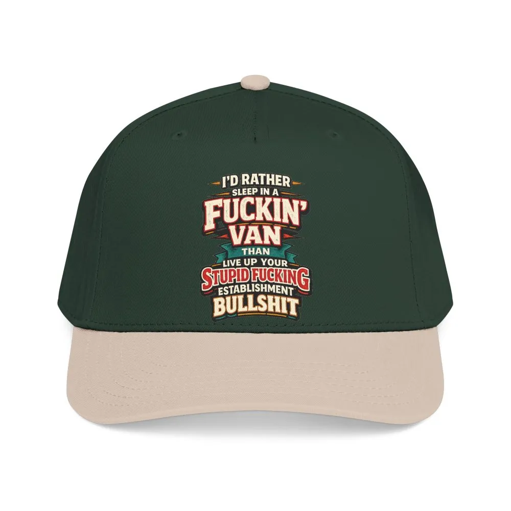 Baseball Cap - "I´d Rather Sleep in A Fucking Van" Design F**K-Line