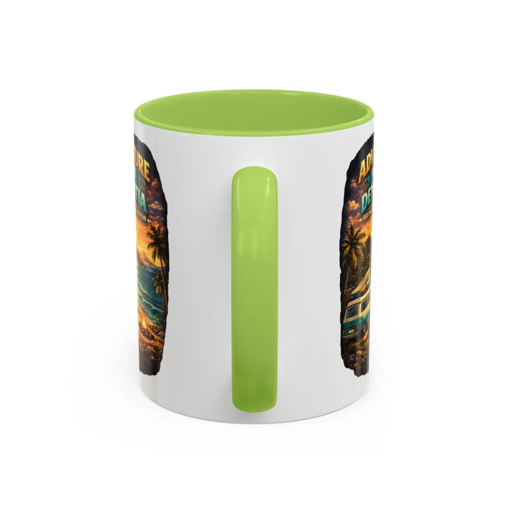 Accent Coffee Mug (11, 15oz) — "Adventure Before Dementia" Design Scenic-Line