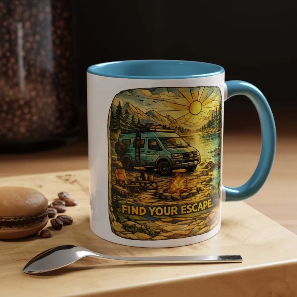 9605548609241181113_2048.jpeg Accent Coffee Mug (11, 15oz) — "Find Your Escape" Design Cubic-Line